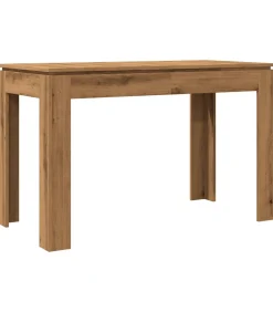 Sale Eettafel 120x60x76 cm bewerkt hout artisanaal eikenkleur Tafels