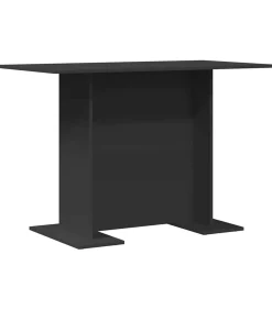 New Eettafel Zwart 110 x 60 x 75 cm Bewerkt hout Tafels