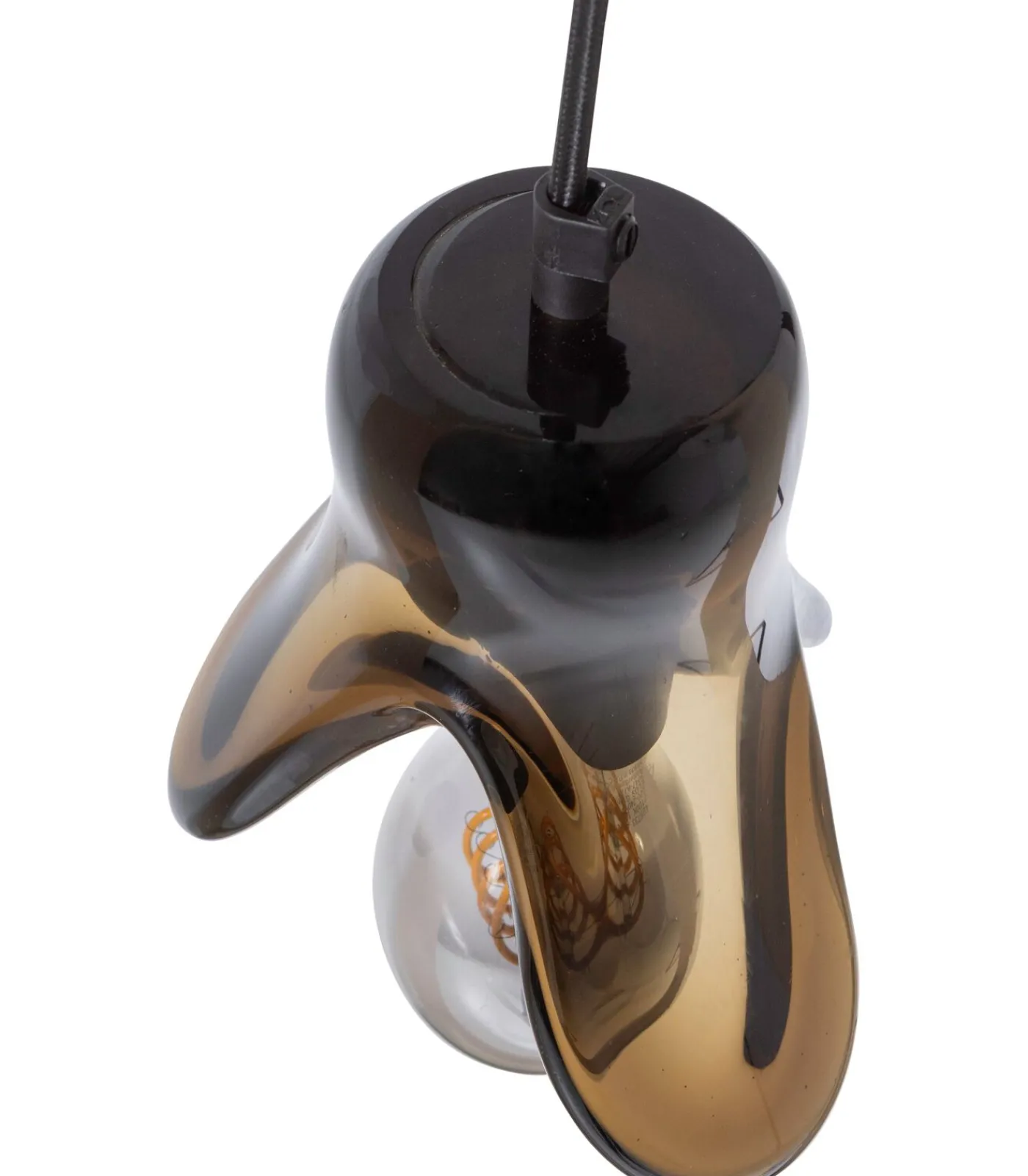 Outlet Elle Hanglamp Klein - Glas - Bruin - 12x14x13 Hanglampen