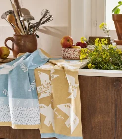 Outlet Envolées - Set van 2 theedoeken van puur katoenen jacquard 50x75cm Keuken- & Tafellinnen
