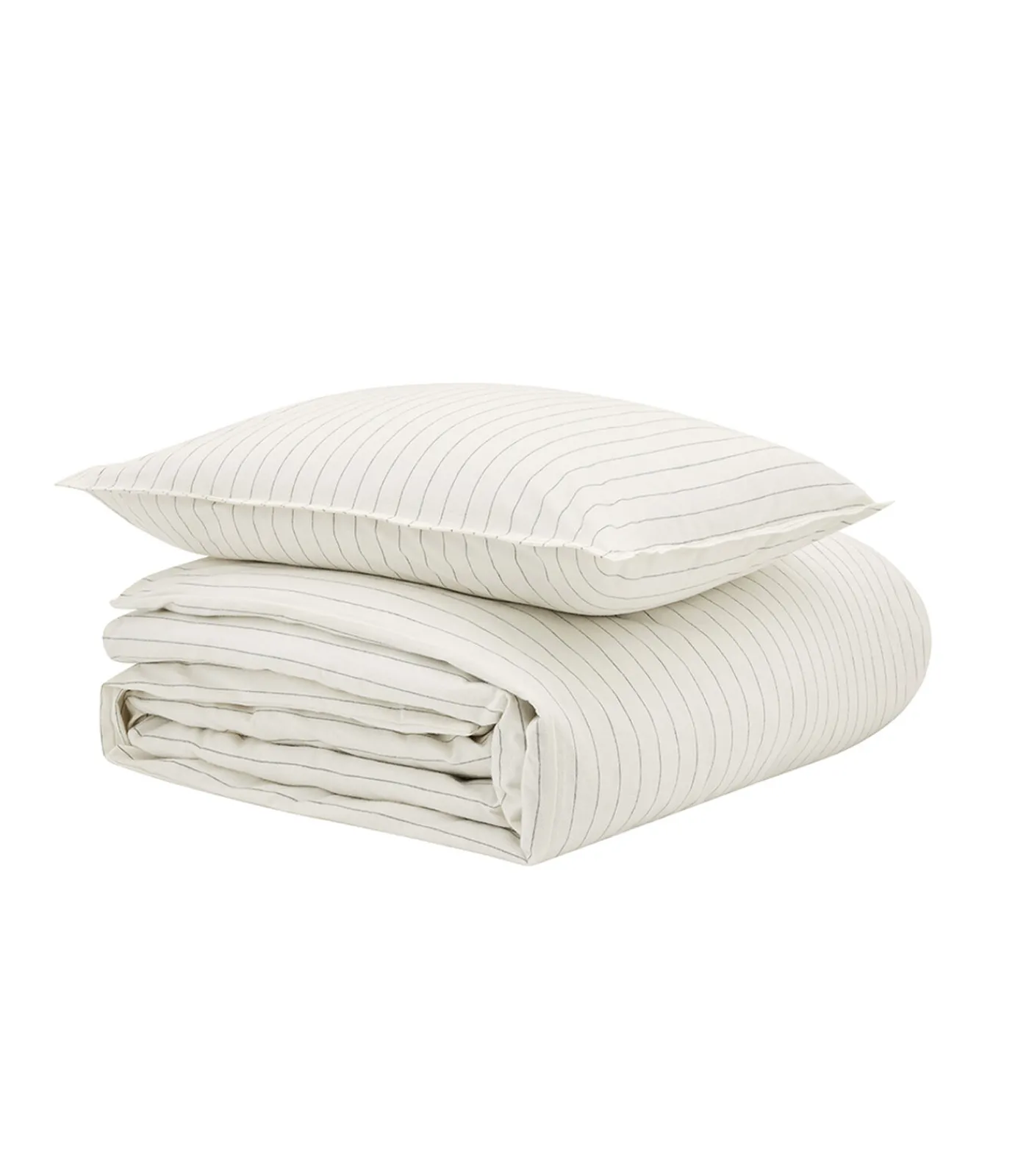 New Equilibre - Bedlinnenset Dekbedovertrek + vierkante kussensloop in flanellen chambray katoen Dekbedovertrekken