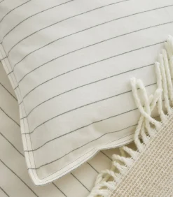 New Equilibre - Bedlinnenset Dekbedovertrek + vierkante kussensloop in flanellen chambray katoen Dekbedovertrekken