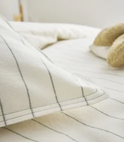 New Equilibre - Bedlinnenset Dekbedovertrek + vierkante kussensloop in flanellen chambray katoen Dekbedovertrekken