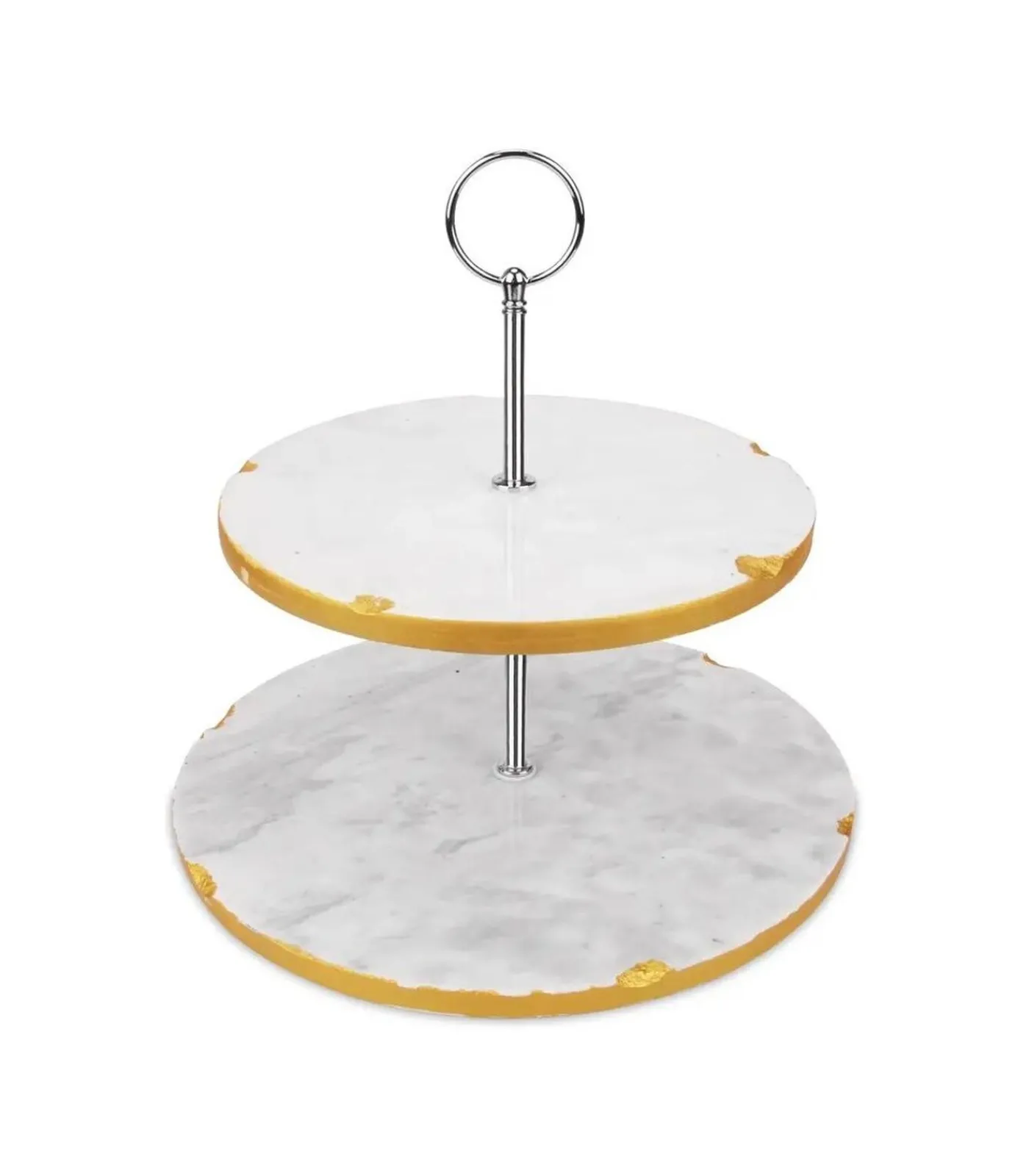 Online Etagere Marmer Goud 2-Laags Tafelgerei