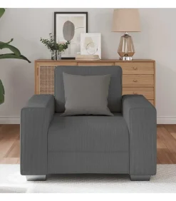 Discount Fauteuil 60 cm corduroy stof donkergrijs Zetels