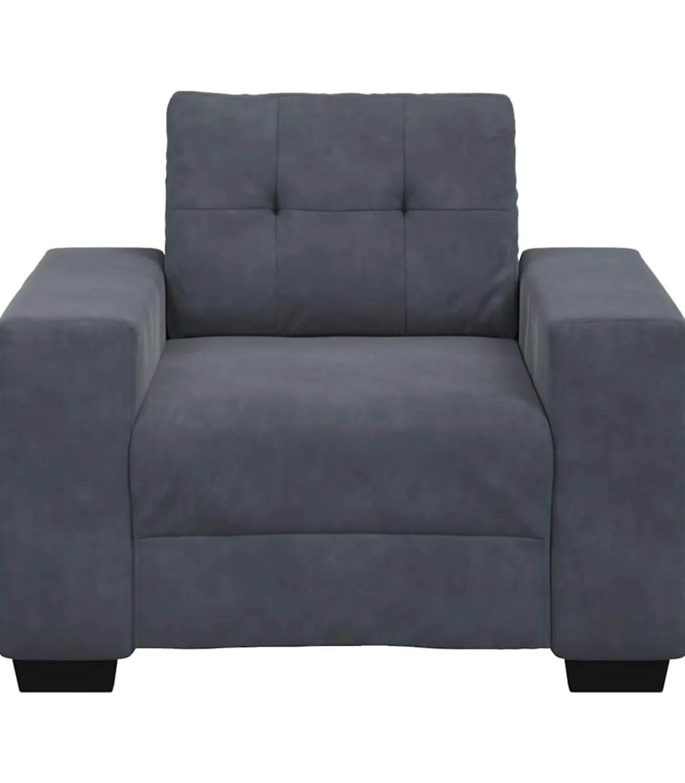 Best Fauteuil 60 cm fluweel donkergrijs Zetels