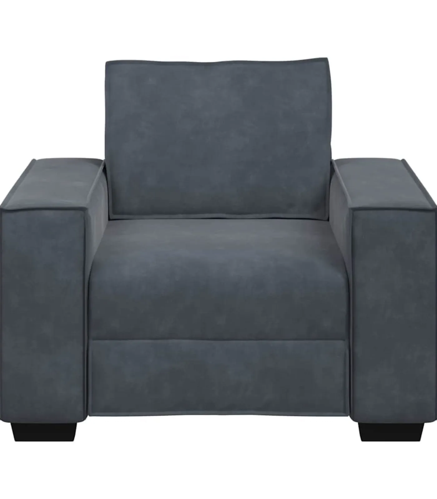 Outlet Fauteuil 60 cm fluweel donkergrijs Zetels