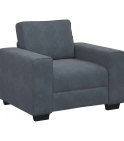 Fauteuil 60 cm fluweel donkergrijs Zetels