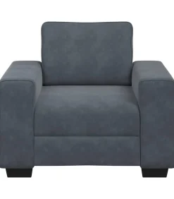 Fauteuil 60 cm fluweel donkergrijs Zetels