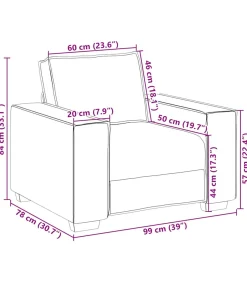 Hot Fauteuil 60 cm fluweel lichtgrijs Zetels