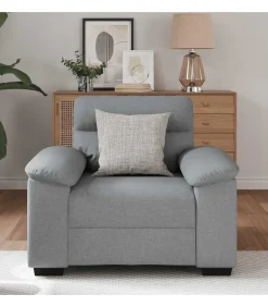 Outlet Fauteuil 60 cm stof lichtgrijs Zetels