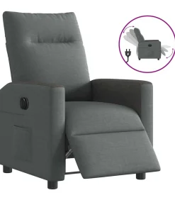 Discount Fauteuil elektrisch verstelbaar stof donkergrijs Zetels