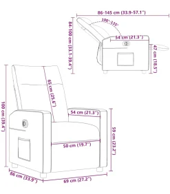 Discount Fauteuil elektrisch verstelbaar stof donkergrijs Zetels