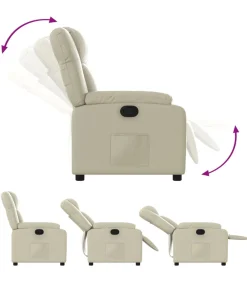 Hot Fauteuil verstelbaar kunstleer crèmekleurig Zetels