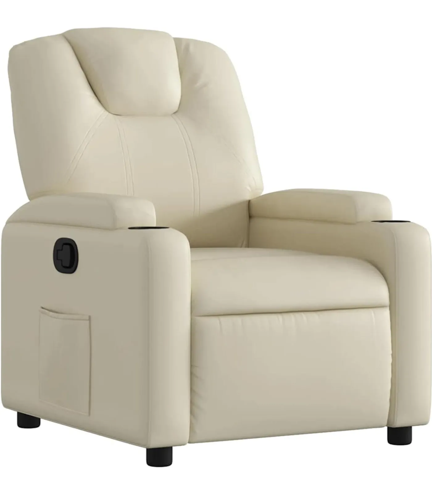 Clearance Fauteuil verstelbaar kunstleer crèmekleurig Zetels