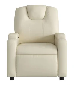 Clearance Fauteuil verstelbaar kunstleer crèmekleurig Zetels