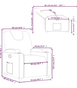 Clearance Fauteuil verstelbaar kunstleer crèmekleurig Zetels