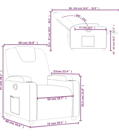 Sale Fauteuil verstelbaar kunstleer grijs Zetels