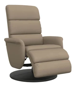 Best Fauteuil verstelbaar met voetensteun kunstleer cappuccinokleur Zetels