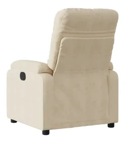 Fauteuil verstelbaar microvezelstof crèmekleurig Zetels