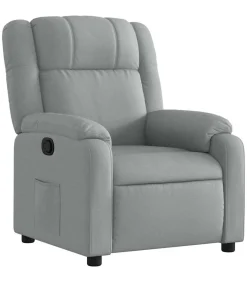 Online Fauteuil verstelbaar stof lichtgrijs Zetels