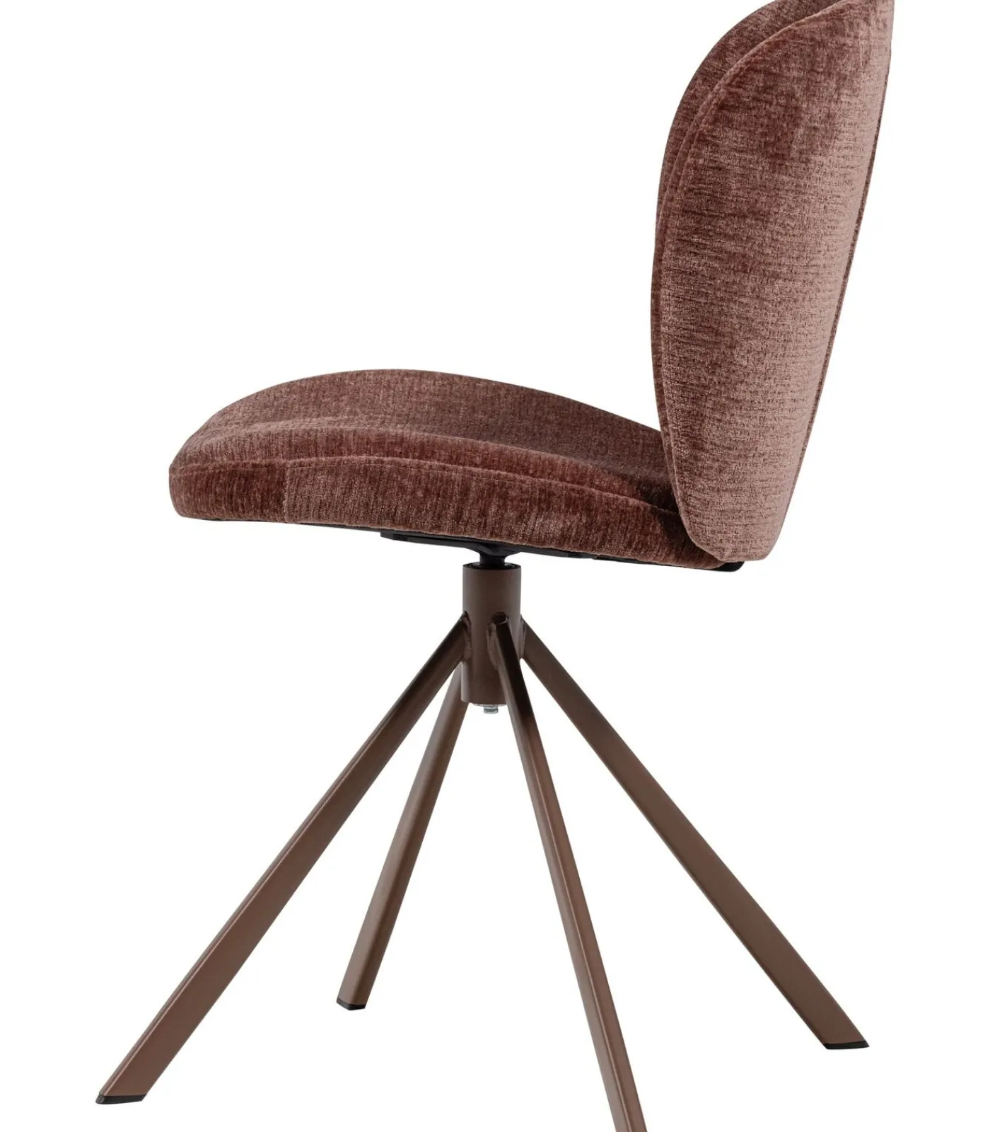 Sale Femke Eetkamerstoelen - Chenille - Bruin- Set van 2 Stoelen