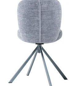 Discount Femke Eetkamerstoelen - Chenille - Blauw - Set van 2 Stoelen