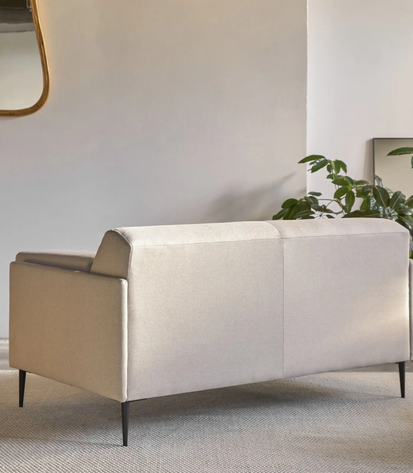 Online Finn - Stoffen 2-3-zitsbank, ecru Zetels