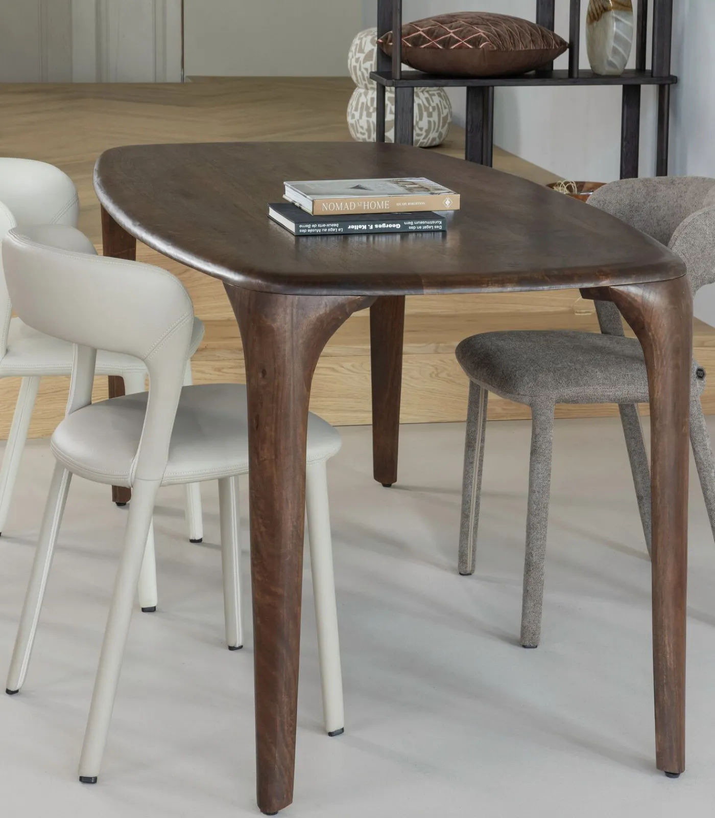 Sale Fiore Eettafel - Mango Hout - Walnoot - 76x190x95 Tafels