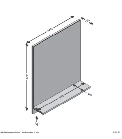 Hot Wandspiegel met schap 54,5x13,5x67,5 cm artisan eiken Spiegels