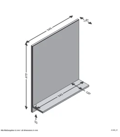 Hot Wandspiegel met schap 54,5x13,5x67,5 cm artisan eiken Spiegels
