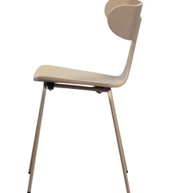 Sale Form Eetkamerstoelen - Hout/Metaal - Zand - Set van 6 Stoelen