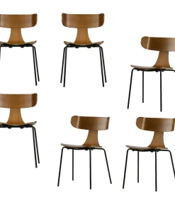 Hot Form Eetkamerstoelen - Hout - Bruin - Set van 6 Stoelen