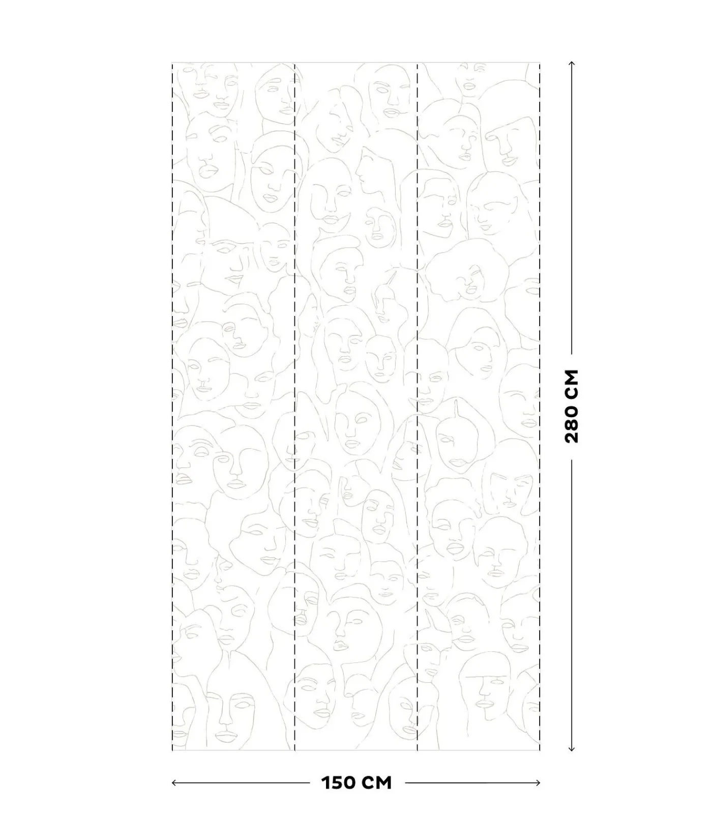 Outlet Fotobehang Faces Wanddecoratie