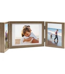 Online Fotolijst drieluik 28x18 cm+2x(13x18 cm) lichtbruin Fotolijsten
