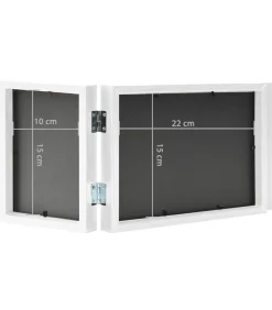 Best Fotolijst drieluik 22x15 cm+2x(10x15 cm) wit Fotolijsten