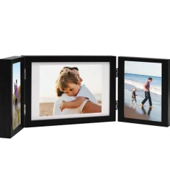 Sale Fotolijst drieluik 28x18 cm+2x(13x18 cm) zwart Fotolijsten