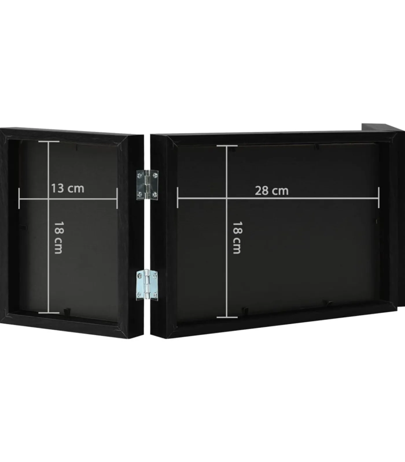 Sale Fotolijst drieluik 28x18 cm+2x(13x18 cm) zwart Fotolijsten