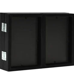 Outlet Fotolijst drieluik 22x15 cm+2x(10x15 cm) zwart Fotolijsten