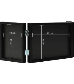 Outlet Fotolijst drieluik 22x15 cm+2x(10x15 cm) zwart Fotolijsten