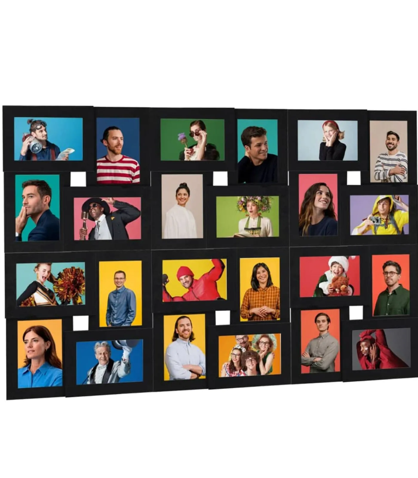 Clearance Fotolijst voor 24x(13x18 cm) foto MDF zwart Fotolijsten