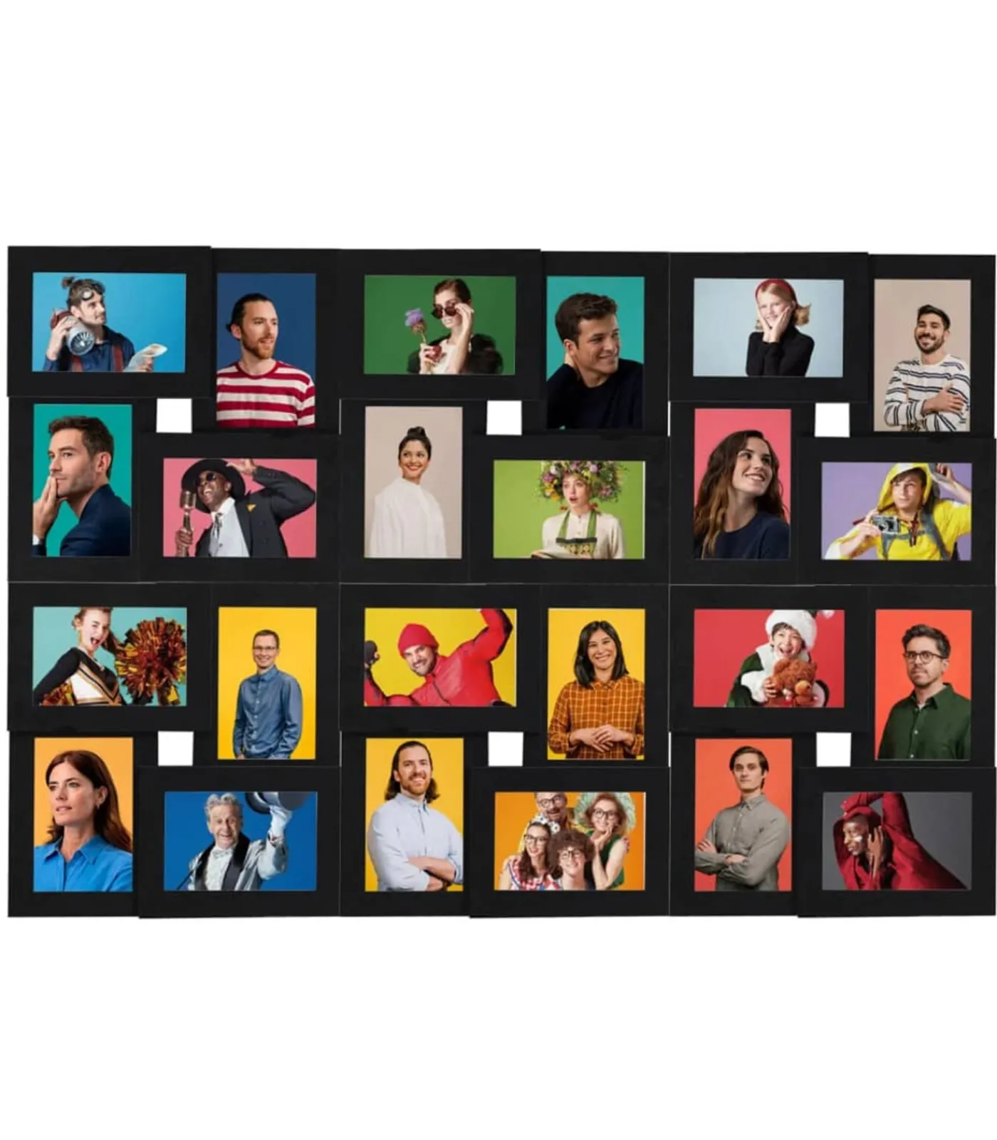 Clearance Fotolijst voor 24x(13x18 cm) foto MDF zwart Fotolijsten