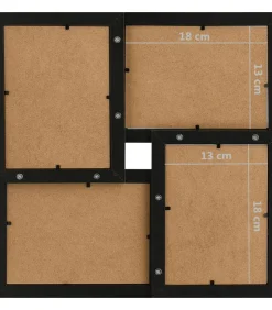 Clearance Fotolijst voor 24x(13x18 cm) foto MDF zwart Fotolijsten