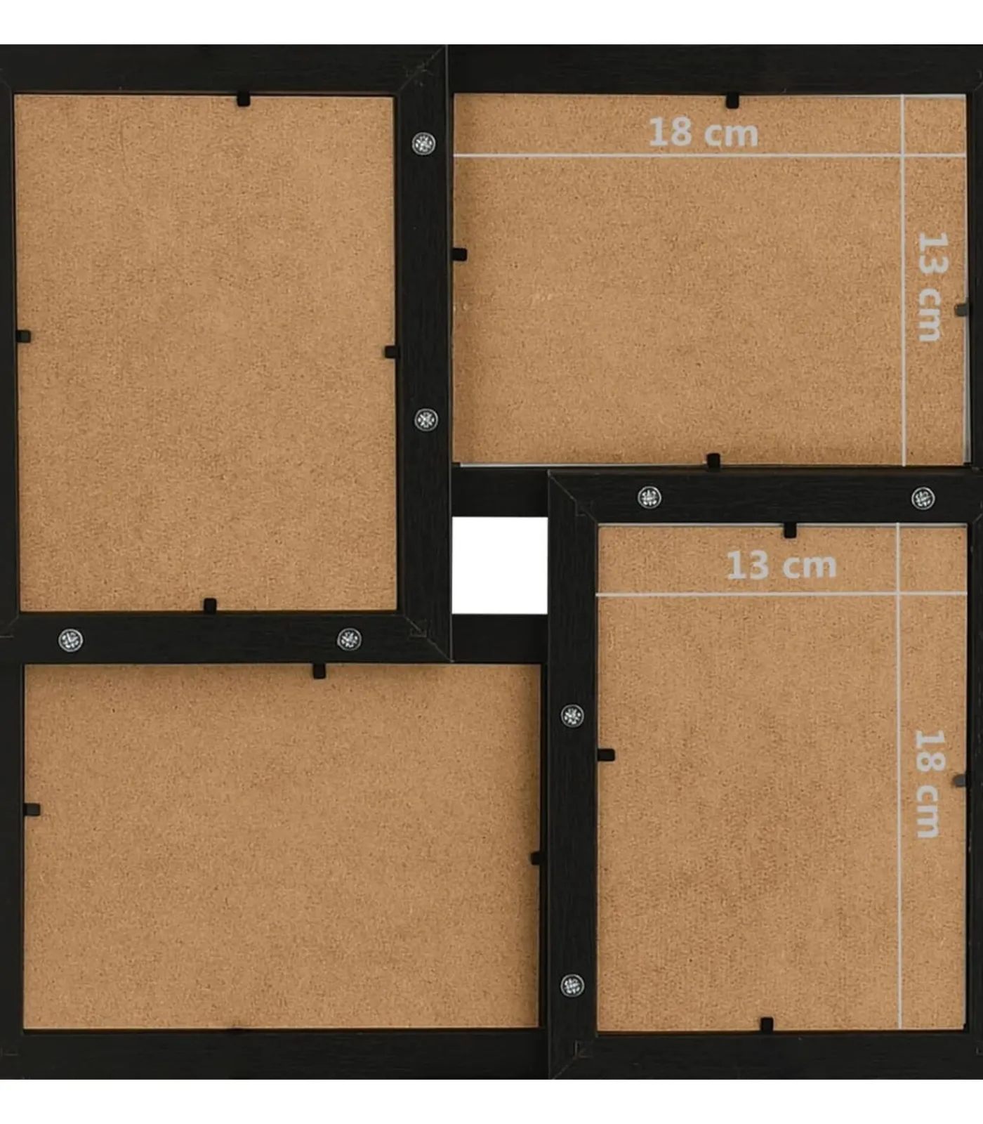 Clearance Fotolijst voor 24x(13x18 cm) foto MDF zwart Fotolijsten