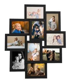 Clearance Fotolijst voor 10x(13x18 cm) foto MDF zwart Fotolijsten