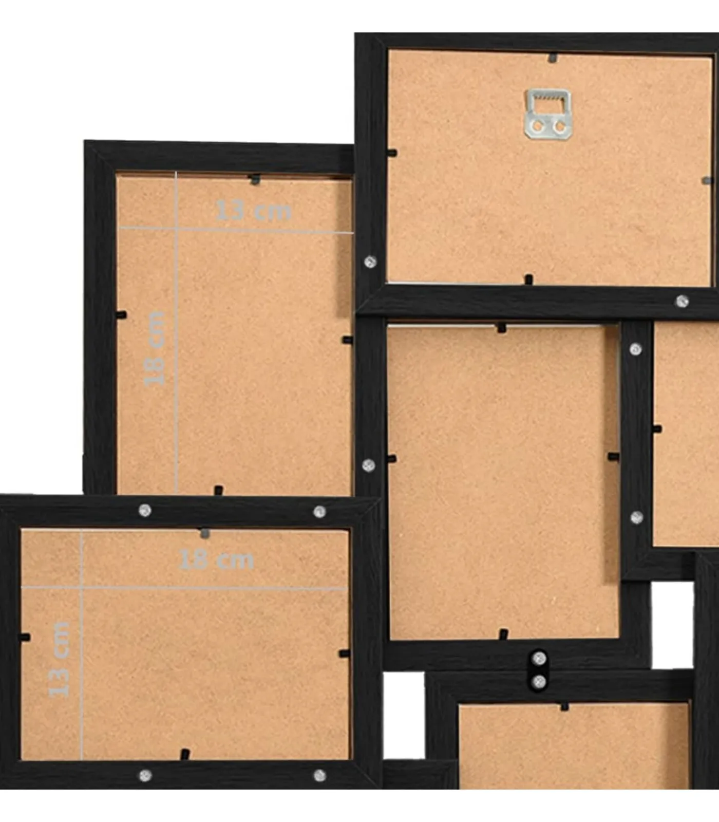 Clearance Fotolijst voor 10x(13x18 cm) foto MDF zwart Fotolijsten