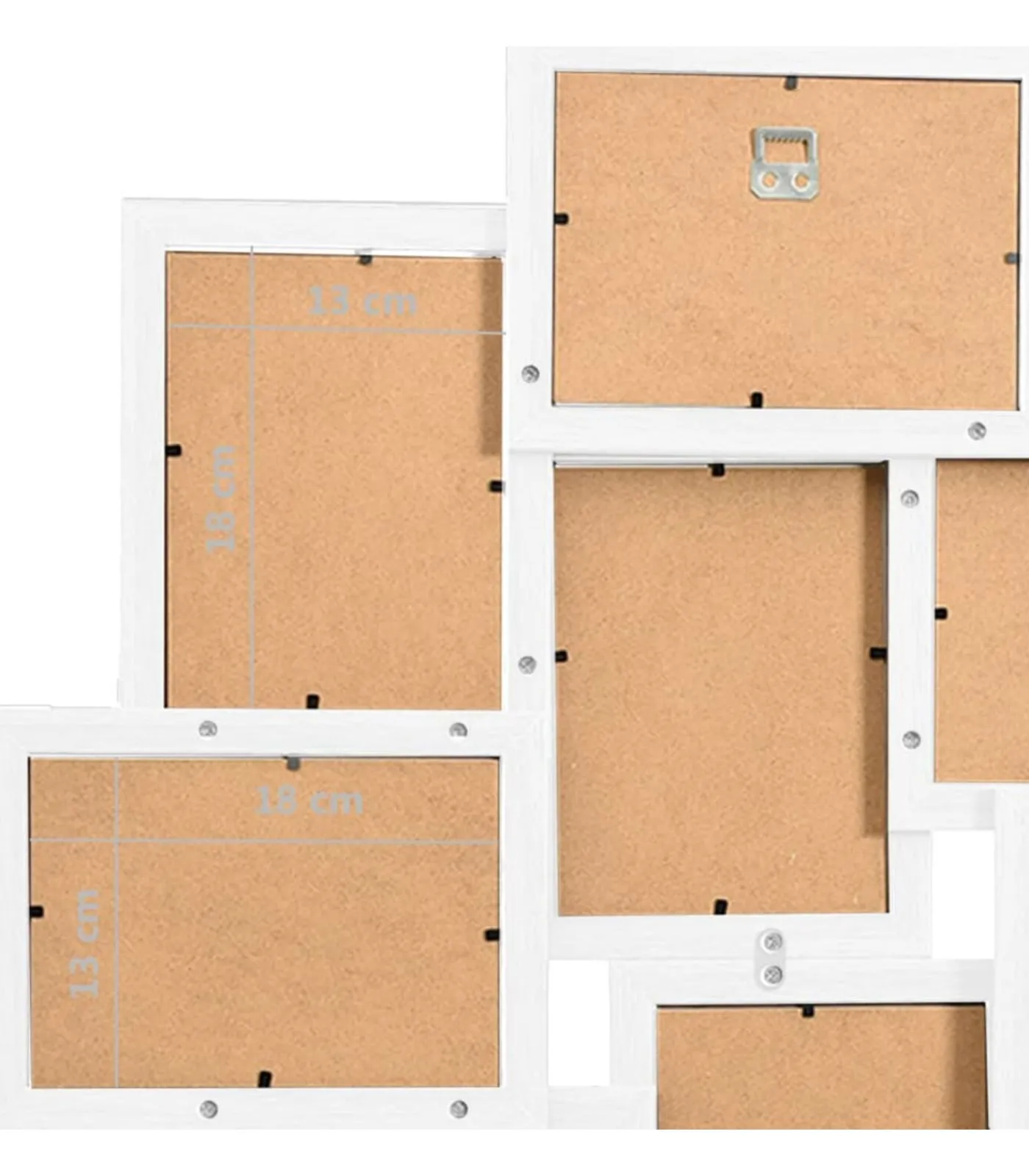 Clearance Fotolijst voor 10x(13x18 cm) foto MDF wit Fotolijsten