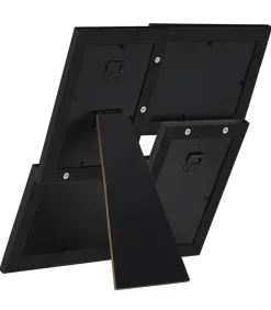 Outlet Fotolijst voor 4x(13x18 cm) foto MDF zwart Fotolijsten