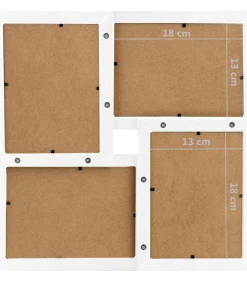 New Fotolijst voor 24x(13x18 cm) foto MDF wit Fotolijsten