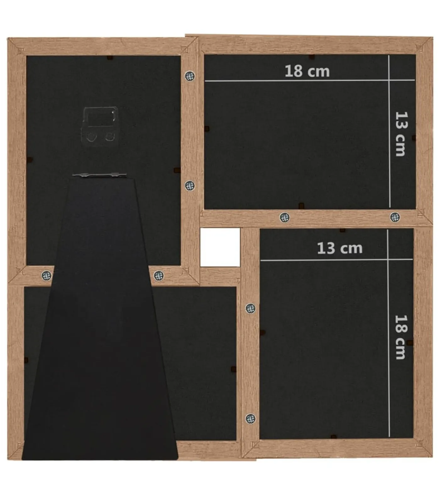 Discount Fotolijst voor 4x(13x18 cm) foto MDF lichtbruin Fotolijsten